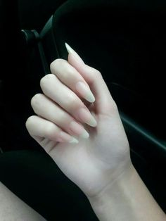 Nails That Look Natural, Korean Natural Nails, Realistic Acrylic Nails, Cum White Acrylic Nails, How To Get Soft Hands, Clean Nail Designs, Slim Fingers, Nails Subtle, Nails Plain