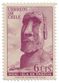 an old postage stamp with the image of a man wearing a headdress on it