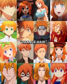 orange hair is the most popular character in anime and it looks like they are from different eras