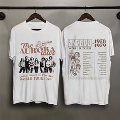 Vintage Daisy Jones And The Six T-shirt 2 Sides, The Aurora Tour Date Tour Dates Shirt, Daisy Jones And The Six, Vintage Daisy, Sydney City, Daisy Jones, Tulsa Oklahoma, 35th Anniversary, The Aurora, Creative Direction