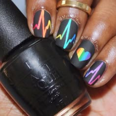 Bold Nail Designs For Short Nails, Nonbinary Nail Art, Pride Nails Short, Lgbtq Nails, Subtle Pride Nails, Mens Manicure, Uñas Aesthetic