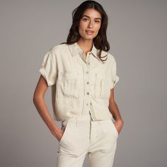 Oversized Plaid Shirts, Queer Fashion, Summer Blouse, Lovely Tops, Twill Shirt, Summer Blouses, Linen Blouse, Chambray Shirt, Box Pleats