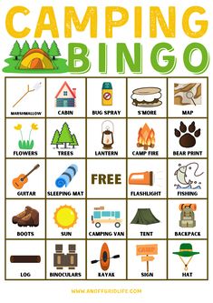 a poster with the words camping and other things