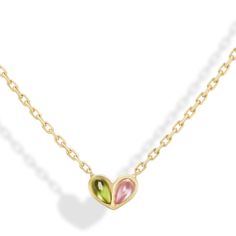 A modern take on a heart design, the sweetheart necklace is the perfect personalized style. Customize with your favorite color or gemstones of your choice. Available in 18K Yellow Gold Gemstone weight = approx. 0.20 carats each Pendant = 9 x 6.5mm Diamond = F-G+ SI1+ Chain length = 16in Colored stones are natural and color may slightly vary Certain gemstones are cabochon cut or faceted cut For custom orders please contact info@stephaniegottlieb.com This item is FINAL SALE Heart-shaped Yellow Gold Birthstone Necklace, Yellow Gold Heart Cut Gemstone Necklace, Elegant Multi-stone Heart Necklace, Elegant Heart-shaped Multi-stone Necklace, Heart-shaped Multi-stone Necklace Gift, Heart-shaped Multi-stone Necklace For Gift, Colored Stones, Dangle Charms, Pink Sapphire