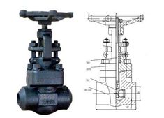 an image of a valve with drawings on the side and in front of it,