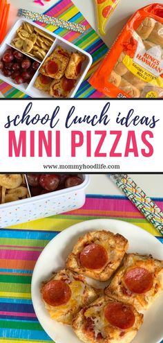 school lunch ideas mini pizzas