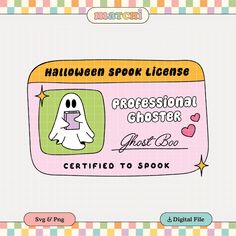 the halloween spook license is being used to create an animated ghost - like character