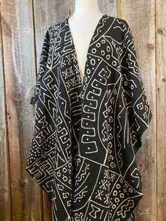 Mudcloth Ruana Bogolan Wrap Boho Mudcloth Shawl Mudcloth - Etsy Traditional Black Shawl Outerwear, Traditional One-size Long Sleeve Cape, One Size Traditional Long Sleeve Cape, Traditional Long Sleeve Cape One Size, Traditional Shawl Outerwear, Traditional One-size Shawl Kimono, Traditional One Size Shawl Kimono, Malian Culture, Cloth Collection