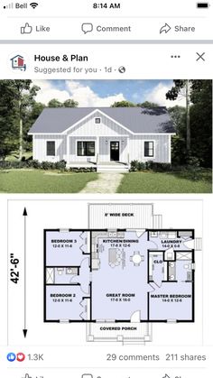 two story house plans are shown on the app