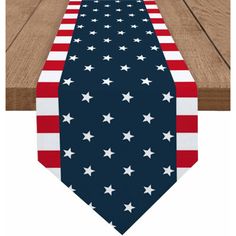 SUPERIOR FABRIC: This festival table runner made of cotton linen. It will not stick your skin when having dinner, not hot and humid, breathable. Size: 36" L x 13" D | The Holiday Aisle® Table Runner Dresser Scarves, Independence Day 4Th Of July Table Runners For Dinner Holiday Party | 36 W x 13 D in | Wayfair Festival Table, Kitchen Dining Decor, Dining Decor, The Holiday Aisle, Dining Linens, Holiday Party, Table Runner, Holiday Parties, Independence Day