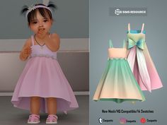 The Sims Resource - Ashira Dress (Infant) Sims 4 Cc Infant Girl Clothes Patreon, Sims 4 Infant Formal Cc, Infant Sims 4 Clothes, Sims 4 Cc Infant Clothes Patreon Free, Infant Clothes Sims 4 Cc, Infant Clothes Sims 4, Sims 4 Infant Clothes, Ts4 Infants, The Sims 4 Kids