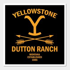 the yellow and black logo for yellowstone ranch