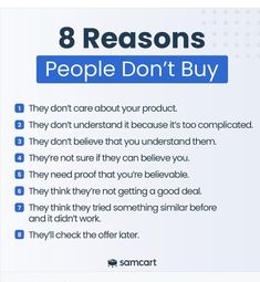 the 8 reasons people don't buy