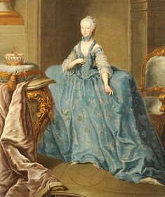 Portrait de l'archiduchesse Gabrielle Johanna d'Autriche, vers 1760 Martin van Meytens Historical Gowns, Royal Marriage, 18th Century Dress, Rococo Fashion, 18th Century Paintings, 18th Century Costume, Maria Theresa, Century Dress, 18th Century Fashion