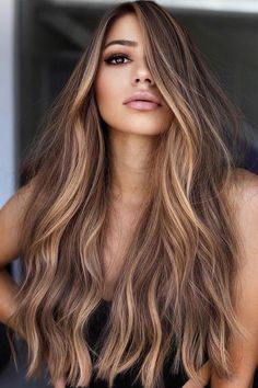 Hair Color Brunette, Brunette Hair Color Ideas, Natural Blonde Highlights, Balayage Brunette, Hair Color Balayage, Hair Inspiration Color, Light Brown Hair