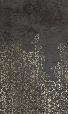 floral ornamental mural wallpaper Metallic Wallpaper Floral, Black Wallpaper With Gold Pattern, Wallpaper Black & Gold, Back And Gold Wallpaper, Black Gold Textured Wallpaper, Wallpaper Gold Floral, Dark Florals Wallpaper, Textured Wallpaper Metallic, Matte Gold Wallpaper