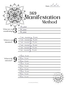 an image of a printable worksheet for meditation