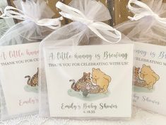 Winnie the Pooh Tea Party Favors Favors are the perfect finishing touch for your special event.  Send your guests home with a thoughtful keepsake to express gratitude for celebrating with you. This is a DIY (do it yourself) favor kit with all of the supplies for a beautiful favor for your guests.  Fill bag with the favor(s) of your choice and follow the easy step by step instructions that will be provided. What you will receive: 1. White organza bags with a white satin ribbon drawstring. Bag size is 4" x 6" OR 5" X 7" 2. Personalized card: heavy card stock and high quality printing. Flat, printed on 1 side *Bag contents shown in listing photos are not included* ♥ WINNIE THE POOH COLLECTION: https://www.etsy.com/shop/BabyOnTheWings?section_id=6940360 Baby Shower Tea Party, Bag Contents, Tea Favors, Winnie The Pooh Baby Shower, Tea Party Favors, Baby Shower Tea, Pooh Baby, The Colony, Express Gratitude