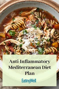 Inflammation Diet Recipes, Anti Inflammation Recipes, Inflammation Diet, Healthy Eating Diets, Mediterranean Diet Plan, Inflammatory Diet, Low Carb Diet Plan