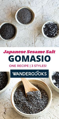 Super easy Japanese sesame salt, gomashio, is the perfect garnish for a range of your favourite Japanese dishes. Ready in minutes, sprinkle your Japanese sesame salt over sekihan, onigiri or anything that calls for a little salt kick!