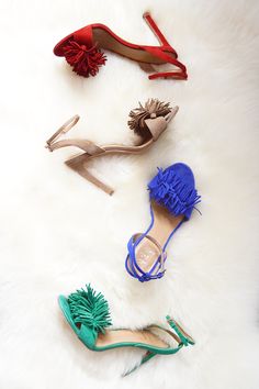 Our new Honey Fringe Sandals will go with just about everything this Spring season. Dress up your street style with these fringe heels in soft blue, red, green, tan and black suede | Banana Republic Shoe Diva, Fringe Heels, Fringe Sandals, Fab Shoes, Spring Forward, Walk In My Shoes, Lifestyle Products, I Feel Pretty, Feel Pretty