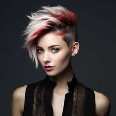 The modern punk twist is a short haircut that adds a contemporary twist to punk’s rebellious aesthetic. This style features expertly crafted layers, angles, and textures that exude confidence and style. The modern punk twist captures the essence of punk’s dynamic nature while embracing modern sensibilities, resulting in a look that’s both edgy and current. It’s a choice for those who want to pay homage to punk’s roots while also showcasing their ability to evolve and adapt. Short Punk Haircuts, Easy Smokey Eye Tutorial, Rebellious Aesthetic, Bold Hairstyles, Easy Smokey Eye, Goth Hairstyles, 2024 Number