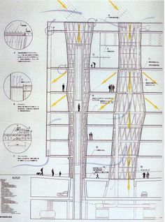 an architectural drawing shows how the building would look like