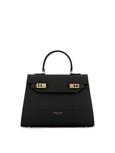 Negro  Collar     Embellished Timeless Black Bags With Leather Handles, Elegant Office Satchel With Leather Handles, Timeless Black Bag With Detachable Handle, Timeless Black Shoulder Bag With Leather Handles, Designer Black Bags For Office, Luxury Black Satchel With Top Carry Handle, Structured Black Business Bags, Black Structured Business Bag, Designer Black Office Bags