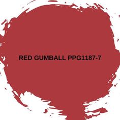 the words red gumball pg1977 on a white background