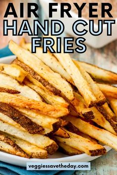 Homemade Air Fryer French Fries, Vegan Potatoes, Air Fry Potatoes, Fresh Cut Fries, Homemade Fries, Making French Fries