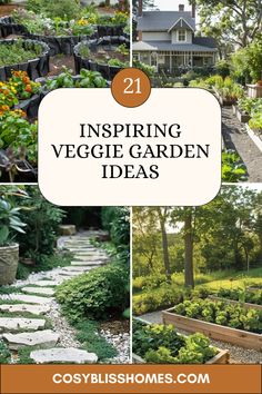 Explore 21 inspiring vegetable garden design ideas including keyhole gardens and paths with a focus on creative layouts. This pin features four images showcasing fresh vegetable garden concepts and just might be your ticket to growing a stunning home patch. Keyhole Garden, Vegetable Gardening