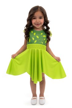 PRICES MAY VARY. With this adorable green Tinkerbell Twirl dress, your little one will feel like a magical fairy. Designed for twirling - cut from a full circle of fabric which allows it to billow out as your little one spins and dances. Soft stretch bodice with a whimsical nature design. Cute little sleeves made from "leaves." (Accessories sold separately). Machine washable! Made for everyday play and adventure. No buttons, zippers, or ties to frustrate little fingers. No itchy underskirts or f Baby Costumes Girl, Whimsical Nature, Queen Dresses, Up Costume, Magical Fairy, Dress Up Costumes, Fabric Accessories, Twirl Dress, Birthday Party Dress