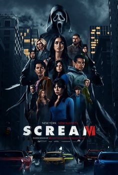 scream movie poster with all the characters