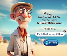 an old man with glasses and a hat is standing on the beach