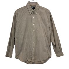 Ralph Lauren Mens Blake Shirt Medium M Brown Tan Long Sleeve Button Down Cotton Pre-owned. Good condition. Please See all photos, Item Specifics for reference before purchase.  *All Measurements are Approximates*    If you have any questions, Please send me a message. Thank you so much for your business.   Ships First Class Mail. Your order will be shipped within 1-3 business days upon full payment received. ***Due to the different monitor and light effect, the actual color of the item might be Ralph Lauren Classic Business Tops, Classic Ralph Lauren Business Tops, Ralph Lauren Long Sleeve Business Tops, Ralph Lauren Classic Business Shirt, Classic Ralph Lauren Business Shirt, Vintage Long Sleeve Business Shirt, Classic Ralph Lauren Shirt With Button Closure, Ralph Lauren Mens, Payment Received