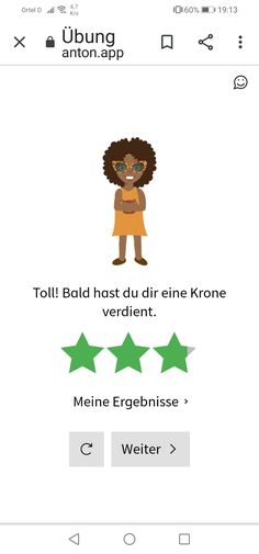 an app with three stars on it and the text, toil bad has du diee