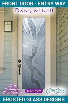 front door - entry way privacy and light with frosted glass designs