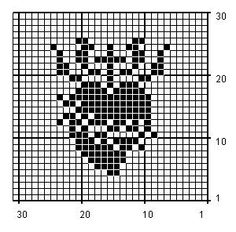 the cross stitch pattern is shown in black and white, as well as an image of a