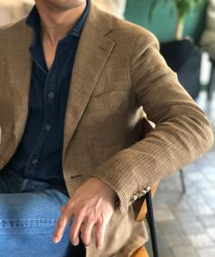 Sports Coat And Jeans, Sport Coat Outfit, Tweed Sport Coat, Blazer Outfits Men, Classy Outfits Men, Mens Fashion Blazer, Stylish Men Casual, Mens Fashion Inspiration, Mode Casual