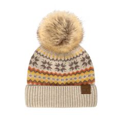 Get ready to be the talk of the town with this CC Nordic Fair Isle Beanie! With its festive Fair Isle print, luxurious faux fur pom, and authentic C.C ® Branding & Quality, you'll be turning heads wherever you go. And don't worry about maintenance - just pop it in the dryer on cold air and brush for maximum fluffiness. Trust us, this beanie is so cuddly and stylish, you won't want to take it off! PRODUCT FEATURES: Authentic C.C ® Branding & Quality Quality Faux Fur Pom Fair Isle Print After rece Fair Isle Beanie, Cozy Winter Fashion, Animal Books, Faux Fur Pom Pom, Pom Beanie, Cold Air, Fur Pom Pom, Bottom Clothes, Pom Poms