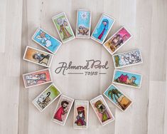 a circle made up of different pictures with the words almondi rol on it