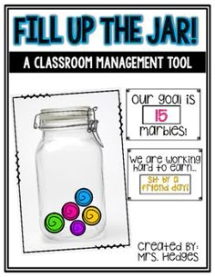 a classroom management tool for students to fill up the jar