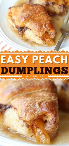 Easy Peach Dumplings, easy desserts, sweet treats Peach With Crescent Rolls, Peach Recipes Crescent Rolls, Crescent Rolls And Peaches, Peach Dessert With Crescent Rolls, Desserts With Crescent Roll Dough, Peach Roll Up Dessert, Peach Cresent Roll Recipes Dessert, Peach Easy Dessert, Dessert With Crescent Rolls Easy