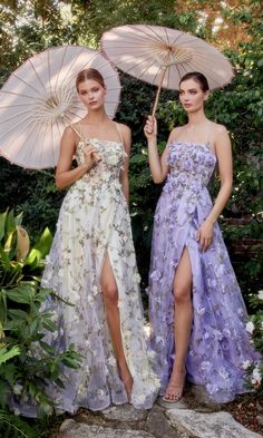 Shop open-back long pastel floral a-line prom dresses at PromGirl. See print evening gowns with lace-up backs and floral a-line formal dresses for prom. Side Split Prom Dress, Andrea And Leo, Classic Prom Dress, Split Prom Dresses, Gown For Prom, Robes Glamour, Prom 2023, Straight Across Neckline, Princess Prom Dresses