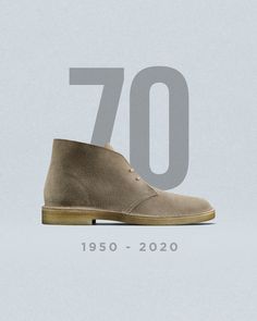 THE ORIGINAL SINCE 1950 The Desert Boot was created by Nathan Clark in 1950. A world first in dress casual footwear, it’s an enduring design icon and the simplicity of its form remains instantly recognizable today. Every detail remains true to the original, from the length of the stitching to the refined 220 last shape that each boot is formed around. #ClarksShoes #DesertBoot Clarks Originals Men, Steve Mcqueen Style, Chelsea Boots Style, Shoes Ads, Men’s Boots