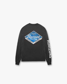 Classic Parts Long Sleeve T-Shirt | Aged Black | REPRESENT CLO Graphic Composition, Cargo Shirts, Sweatpants Shorts, Fall Accessories, T Shirt Oversized, Sweaters Knitwear, Pant Shirt, Denim Pant, Sweater And Shorts