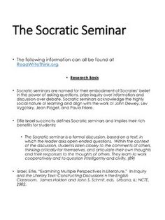 the socratic seminar is being held at the university of technology and information services