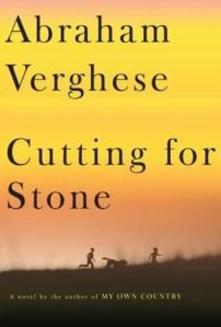 an image of the cover of cutting for stone by abraham verghse and william whit