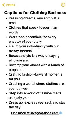 Are you running a clothing business and struggling with catchy captions? Look no further! We've got the perfect solutions for you with this fun and engaging guide on how to create the most captivating captions for your clothing business. Let's dive into the world of clever, trendy, and downright irresistible captions that'll make your customers stop scrolling and click!