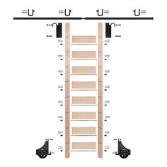 the height of a wooden ladder is shown